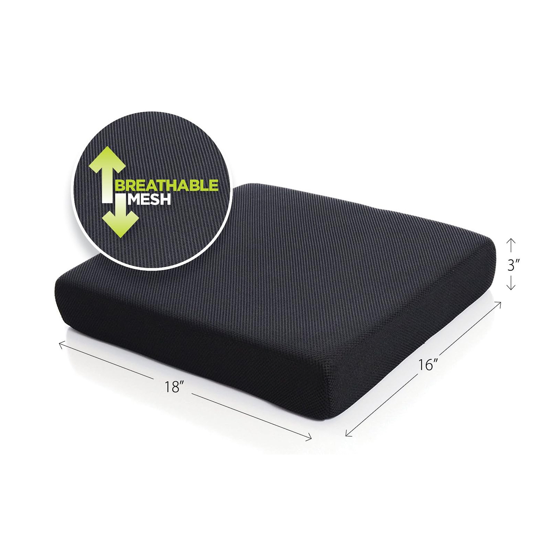 Customized Pressure Relief Orthopedic Non-Slip Memory Foam Seat Cushion Pad for Car Seat Office Chair