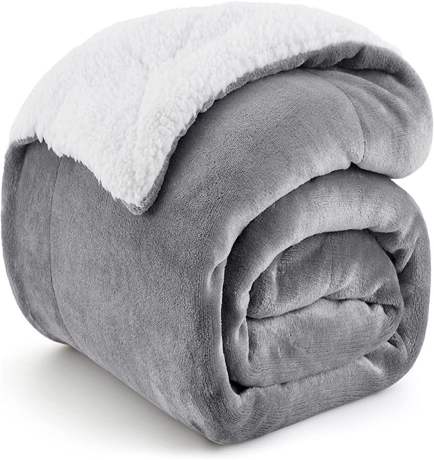 Mantas De Invierno Thick Throw Cobija Flannel Coral Fleece Double Layer Warm Sherpa Blanket