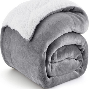 Mantas De Invierno Thick Throw Cobija Flannel Coral Fleece Double Layer Warm Sherpa Blanket