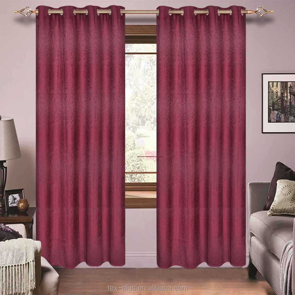 Wholesale Custom Red Jacquard Arab Style Curtains