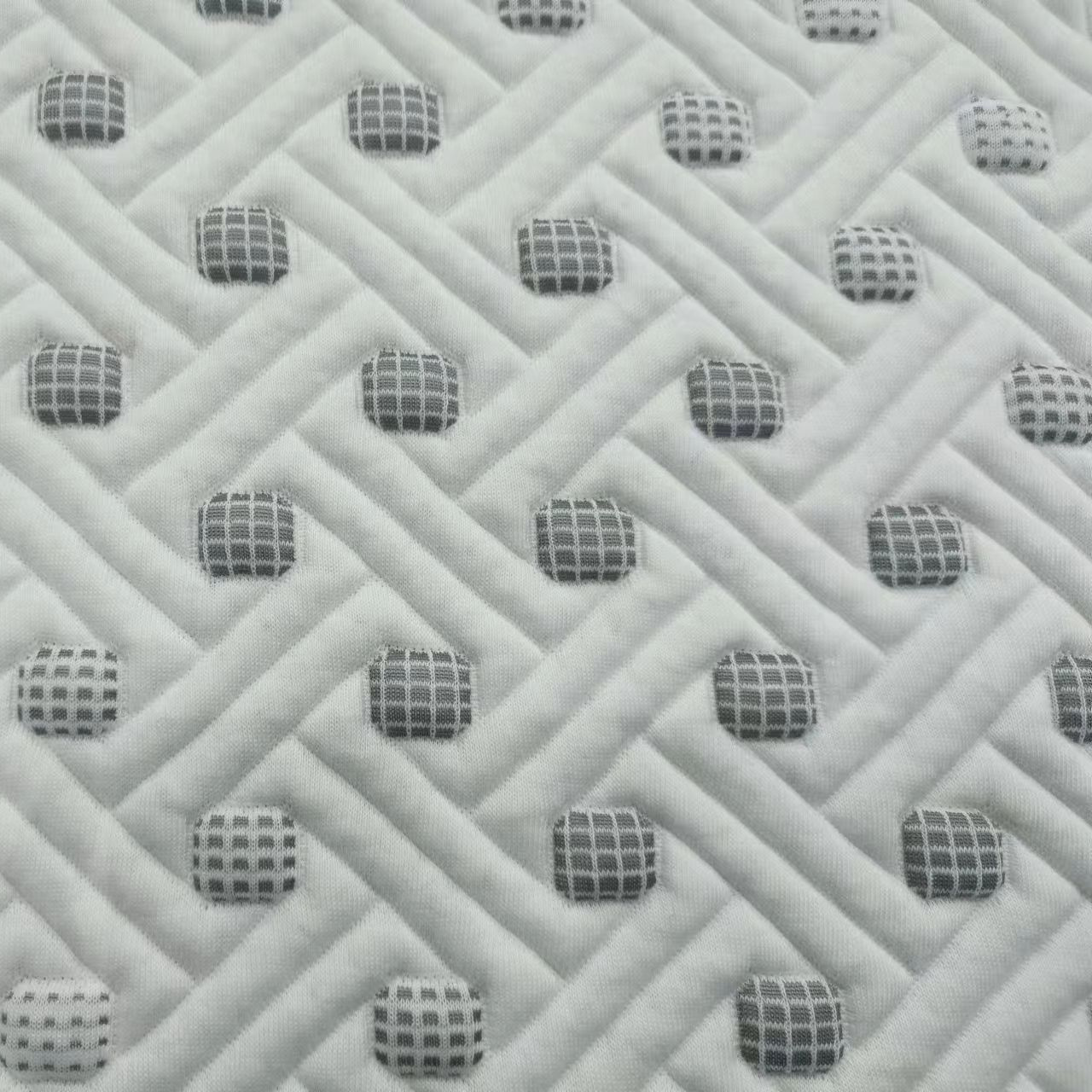 Home Textile Knitting Mattress Fabric Polyester Double side Jacquard Comfortable Stretch Knitted Mattress Ticking Fabric