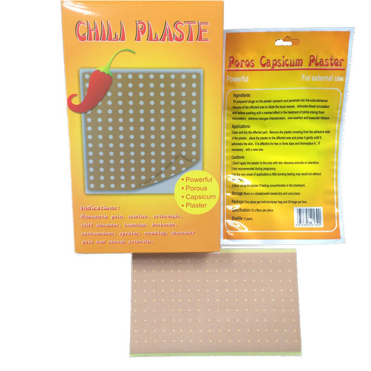 Chinese suppliers Herbal 12X18Cm medical adhesive Pain Relief Capsicum chilli Plaster