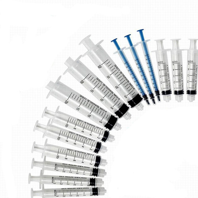 Glass and PVC Syringe Luer Lock in Different Sizes of syringe 60ml  and 5CC syringe