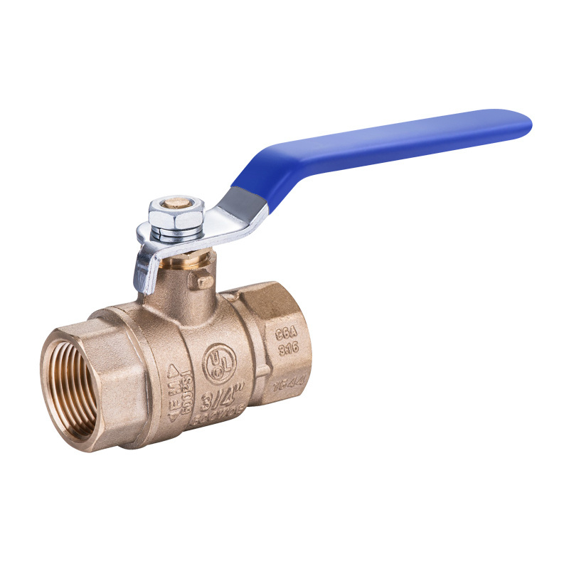 Ball Valve Full Port Brass with Vinyl Grip Long Handle Shut Off Valves Female Hot Sale Threaded 1/4