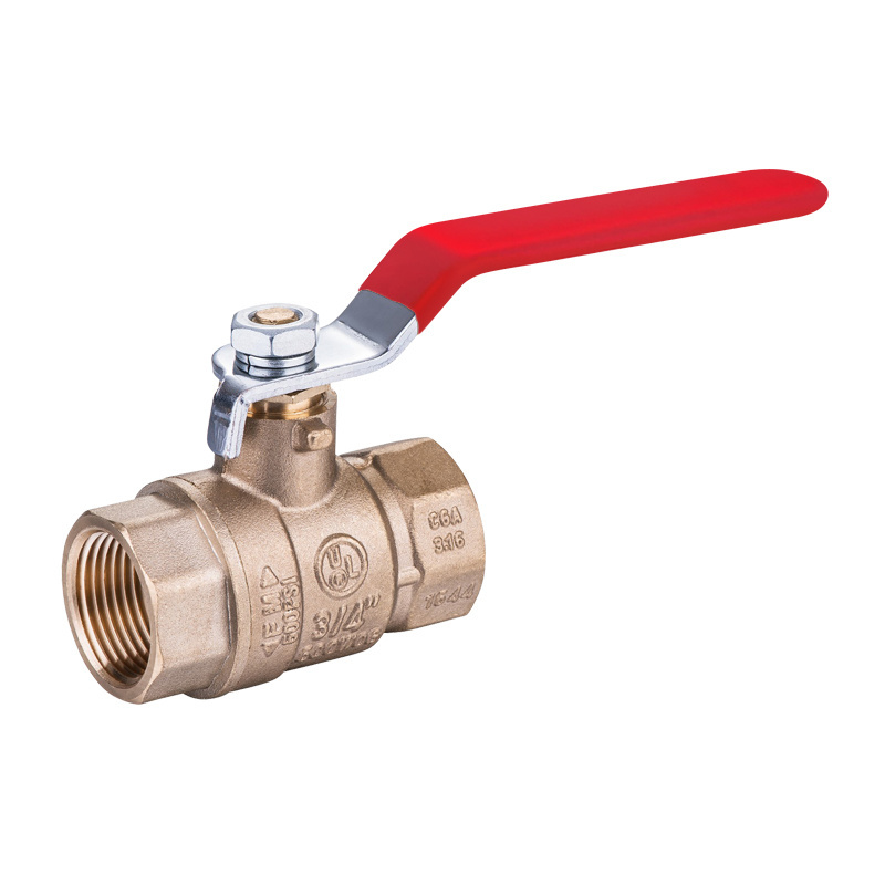 Ball Valve Full Port Brass with Vinyl Grip Long Handle Shut Off Valves Female Hot Sale Threaded 1/4