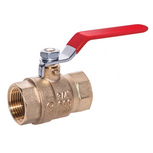 2'' Female Threaded Full Port Shut Off Valves Brass Control Ball Valve 1-1/2 Long Handle Valve With Vinyl Grip