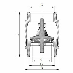 Texoon Reliable Check Valve Brass Swing Check Valve One Way Check Valve Water Normal Temperature Copper General 3 Years Manual