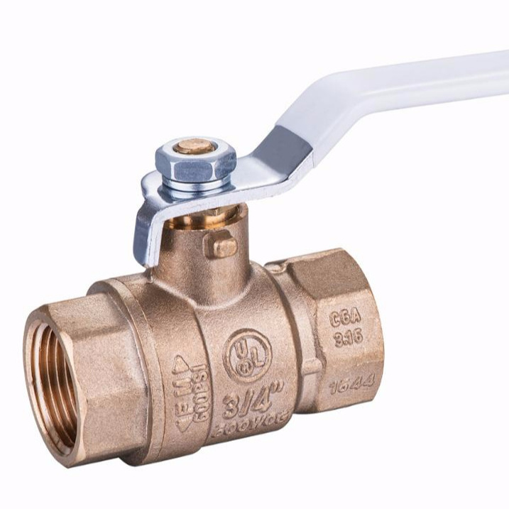 Texoon forged NPT full port brass copper ball valve with private customize label on handle FM UL 3/4