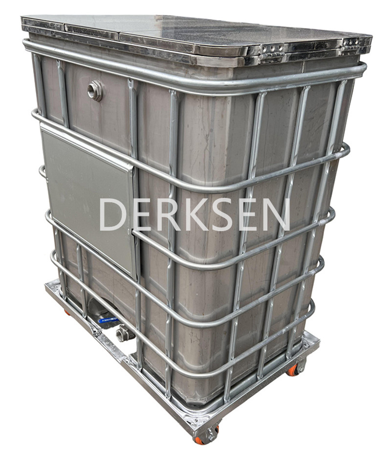 Customized Stainless Steel Tank Chemical IBC Tank Electrolyte Storage Tank Moveable