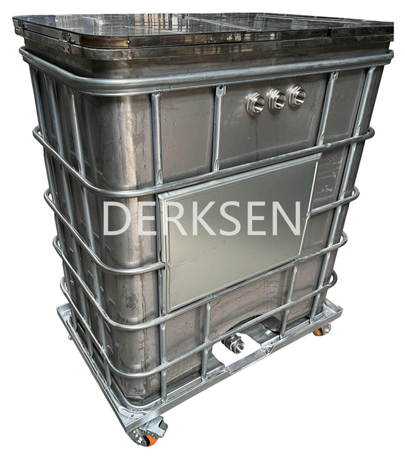 Customized Stainless Steel Tank Chemical IBC Tank Electrolyte Storage Tank Moveable