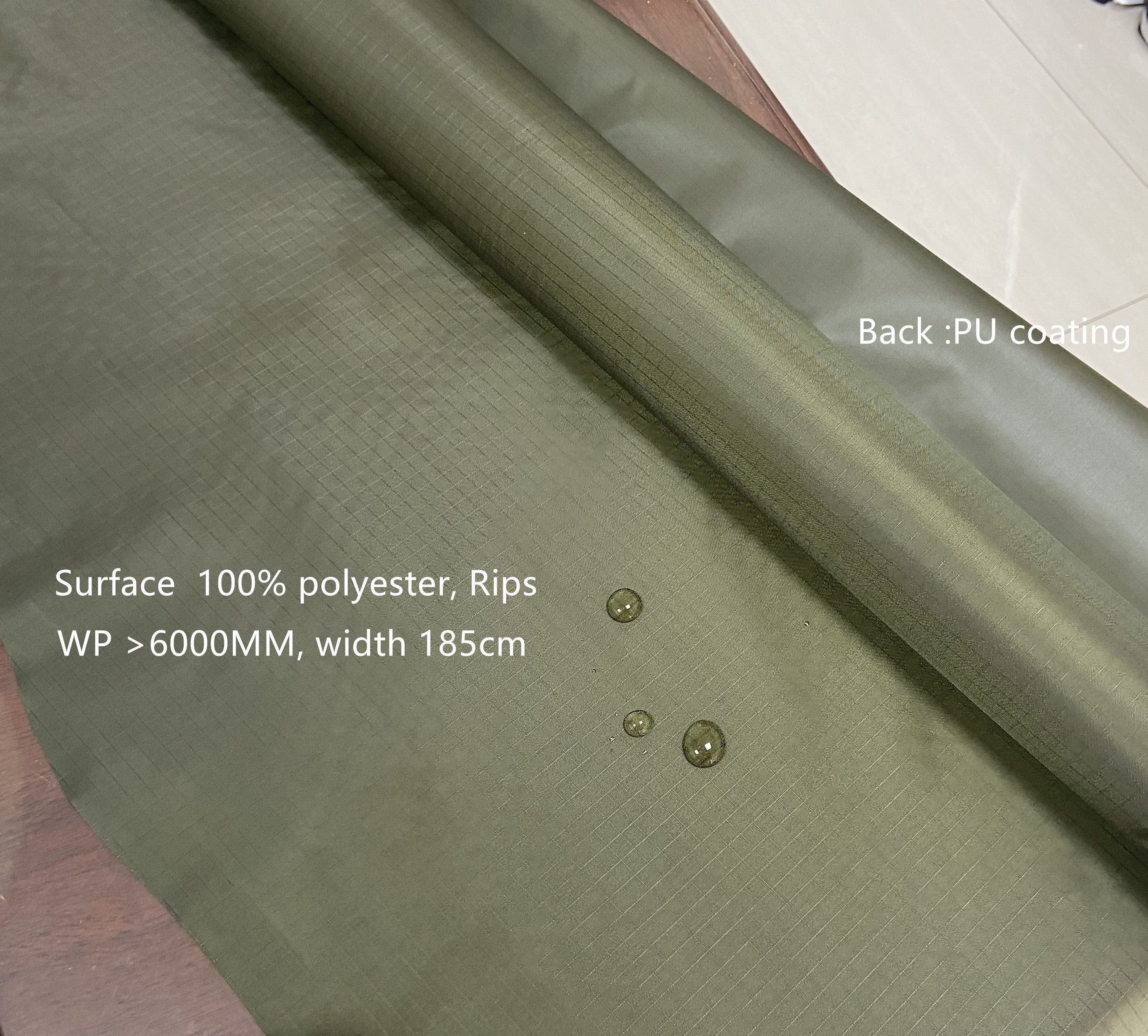 Silicone coating ripstop nylon taffeta fabric nylon parachute fabric hammock for bag