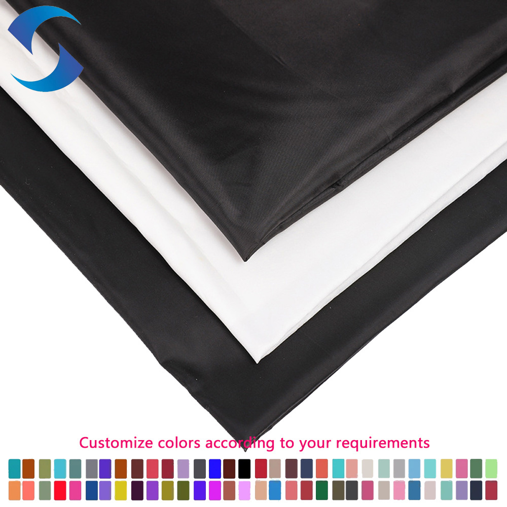 100% polyester 190T taffeta lining fabric taffeta fabric pocket 190t lining bag PD coated black for inner lining fabric for bags