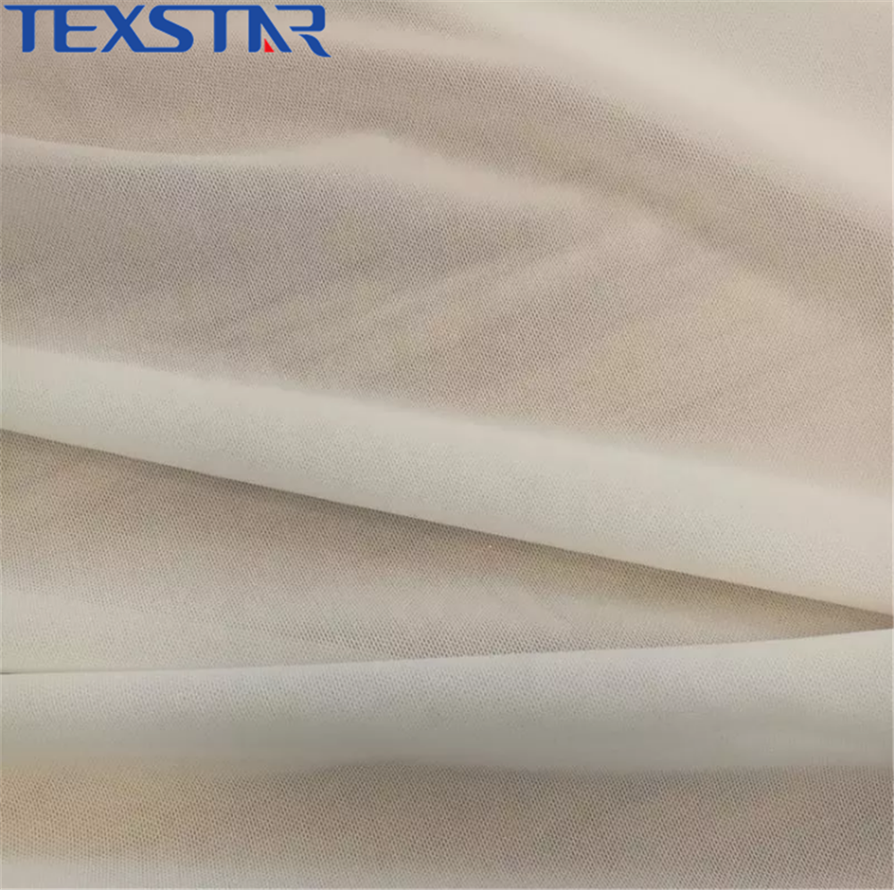 Nylon spandex power net elastic tulle 4 way stretch mesh fabric