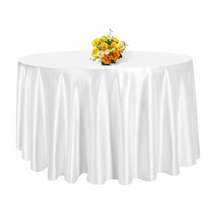 120inch round tablecloth cheap satin tablecloth white tablecloth wedding banquet table cloth