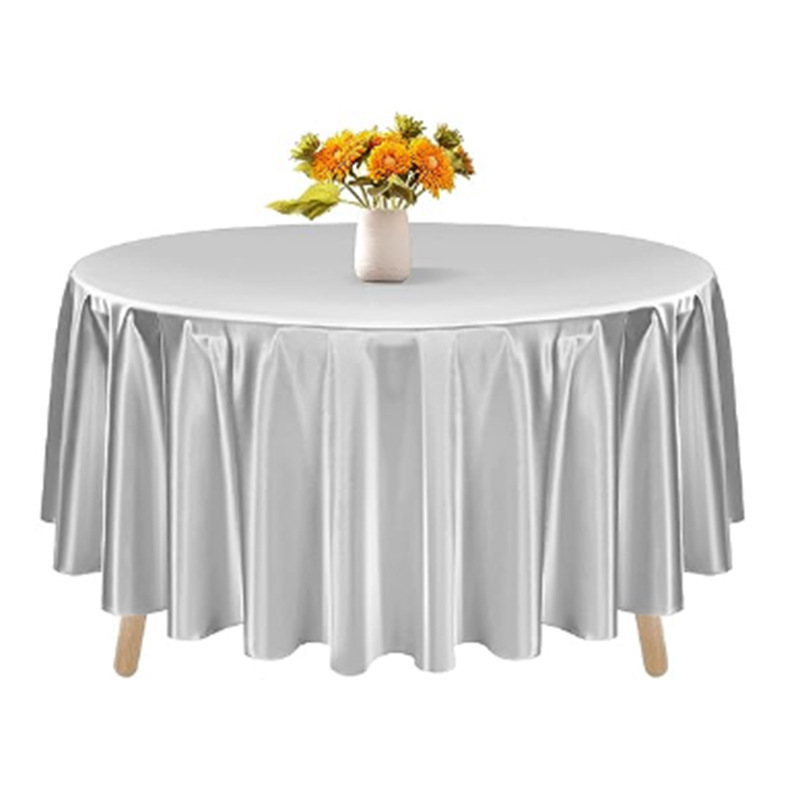 120inch round tablecloth cheap satin tablecloth white tablecloth wedding banquet table cloth