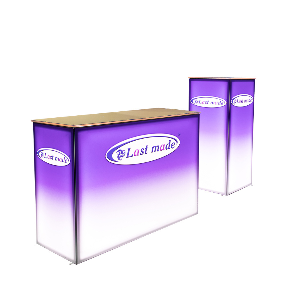 Table Folding Display Modular Aluminum External Tradeshow  Exhibition Promotion Tables Trade Show Portable Counter