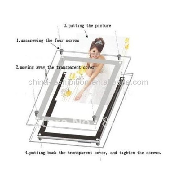 LED advertising crystal light box acrylic picture frame