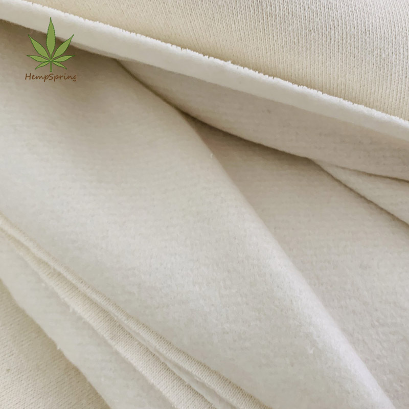 hemp fleece fabric organic bamboo fleece 340gsm hemp bamboo fleece fabric tshirt organic cotton sustainable eco friendly fabric