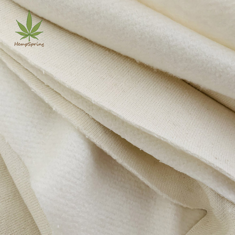 hemp fleece fabric organic bamboo fleece 340gsm hemp bamboo fleece fabric tshirt organic cotton sustainable eco friendly fabric