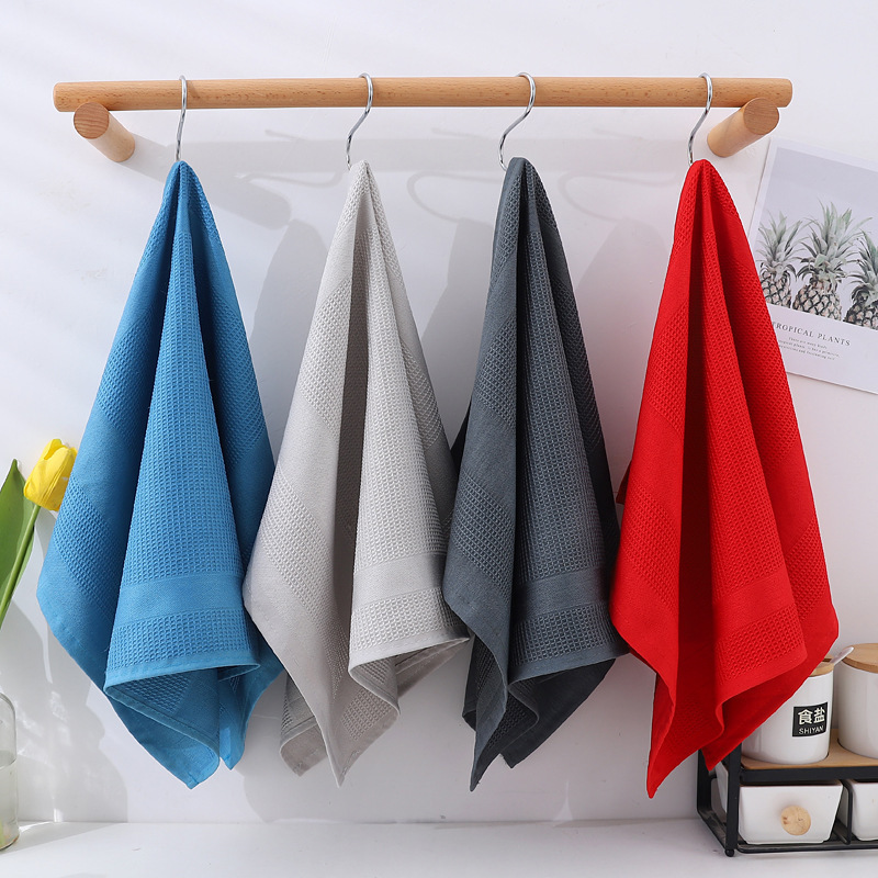 Wholesale By Manufacturer Pure Cotton Kitchen Towel Household Cleaning Embroiderable Strong Water Absorption Dish Towels