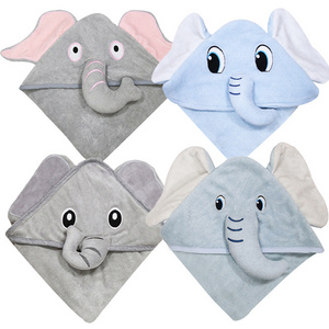 Custom Design Organic Cotton Bamboo Ultra Soft Hooded Towel Highly Absorbent Microfiber Baby Hooded Bath Towel