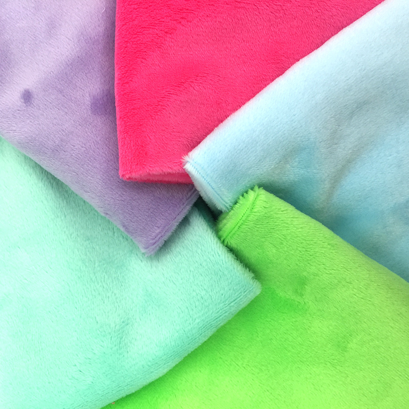 Polyester Microfiber Super Soft Boa Toy Fabric Minky Velboa Minky Fleece Fabric