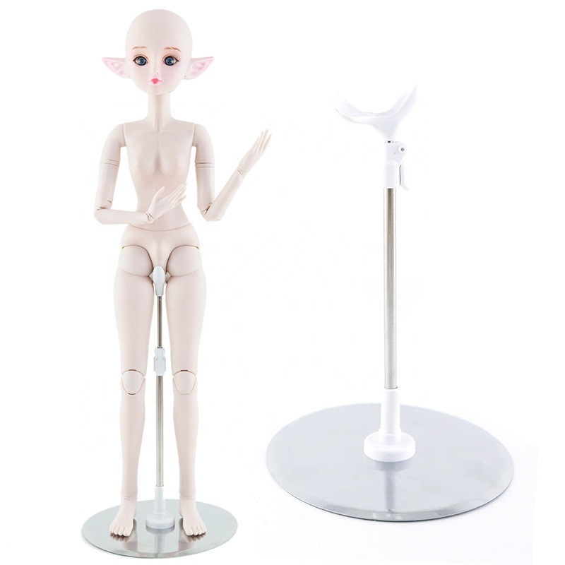 Wholesale Adjustable 1/4 1/3 Doll Stand Display Holder 36CM BJD Doll Plastic Stainless Steel Holder