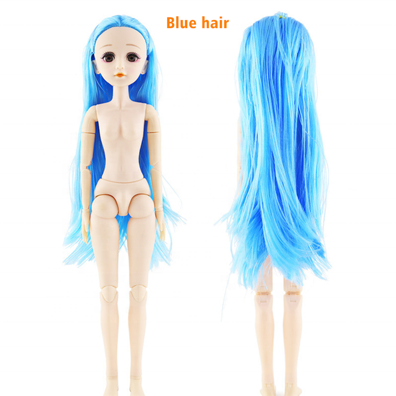 Wholesale 1/3 1/4 BJD Doll 36cm Long Hair Cute Custom BJD Doll For Girl Naked Ball 21 Joint BJD Doll Body