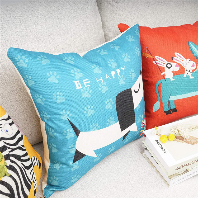 Customized Design Home Hotel Decoration Sublimation Digital Printing Soft Comfortable Sofa Cushion Cover Pillow Case