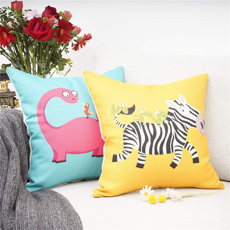 Customized Design Home Hotel Decoration Sublimation Digital Printing Soft Comfortable Sofa Cushion Cover Pillow Case