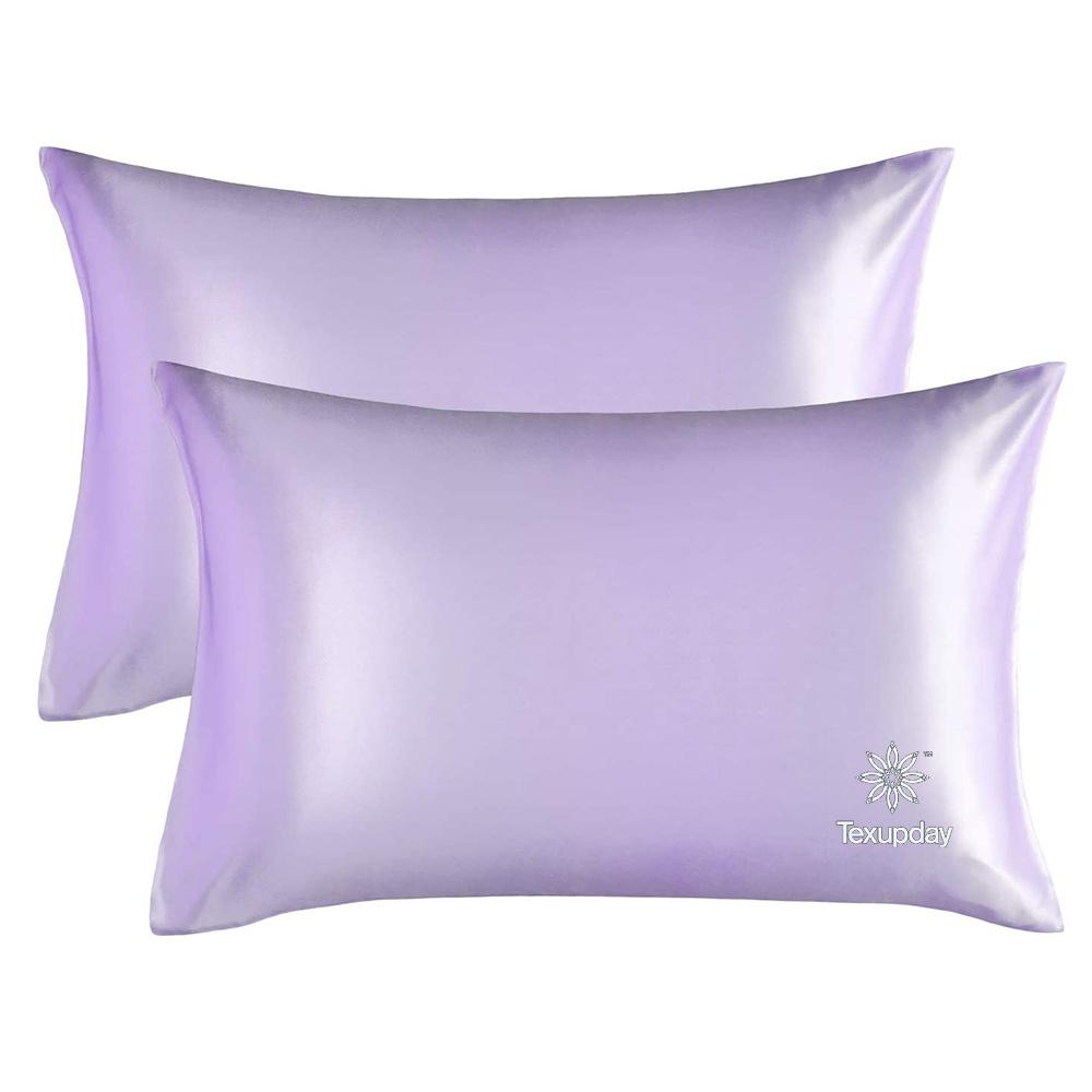 Custom Sublimation Blanks Polyester Satin Silk Pillowcase Pillow Case for Hair and Skin with Hidden Zipper