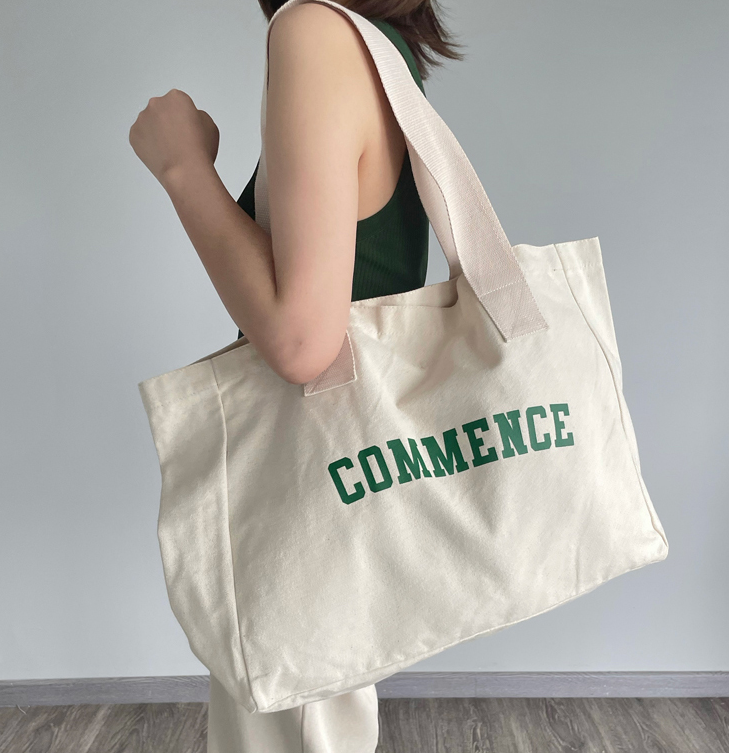 Best Selling  Reusable Grocery bag with logo Custom Printed Logo Oversize Extra Large Size Cotton Canvas Shopping Tote Bag