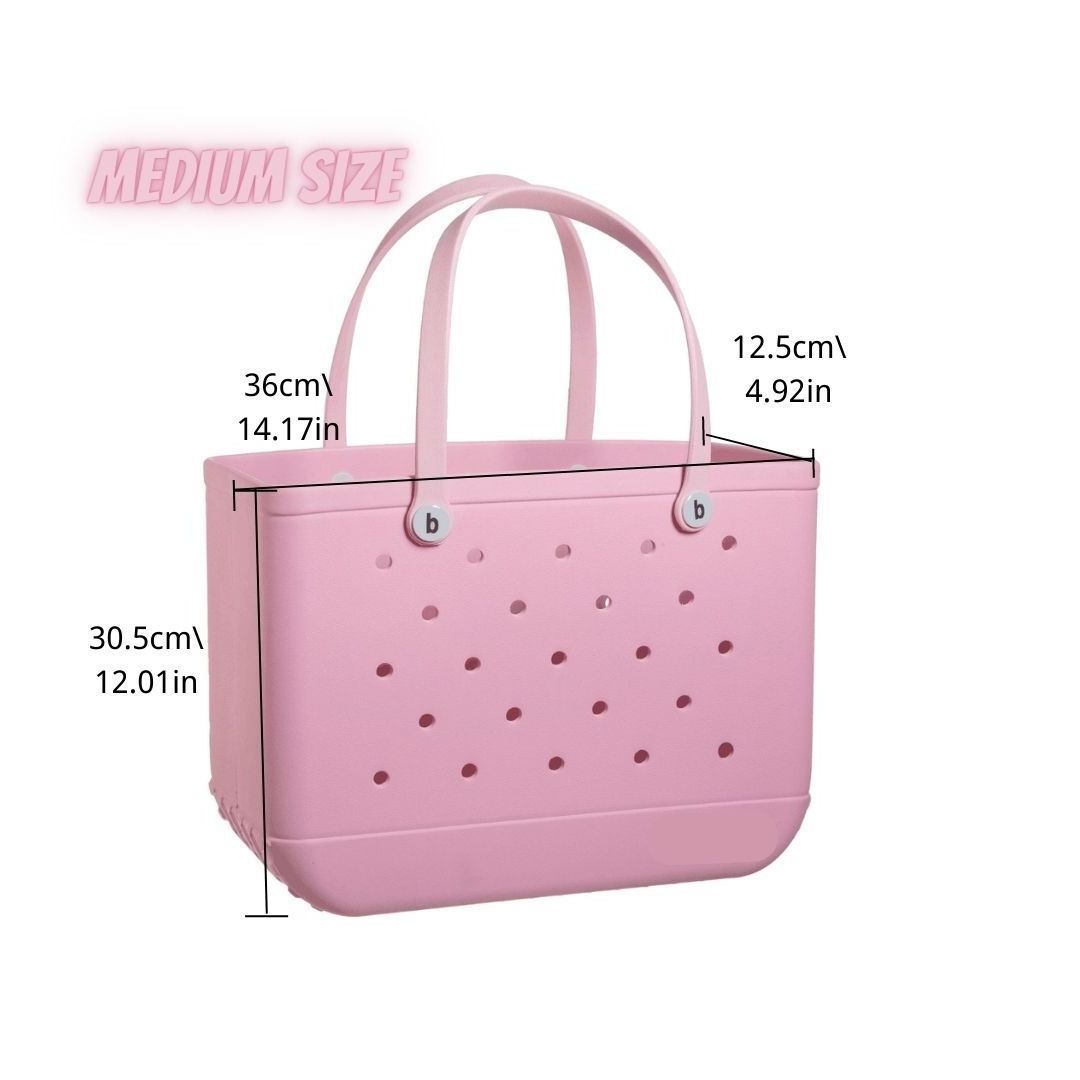 Wholesale Women Summer Popular Waterproof Rubber Silicone Shoulder Tote Beach Bag Large Eva Tote Bogg Bag