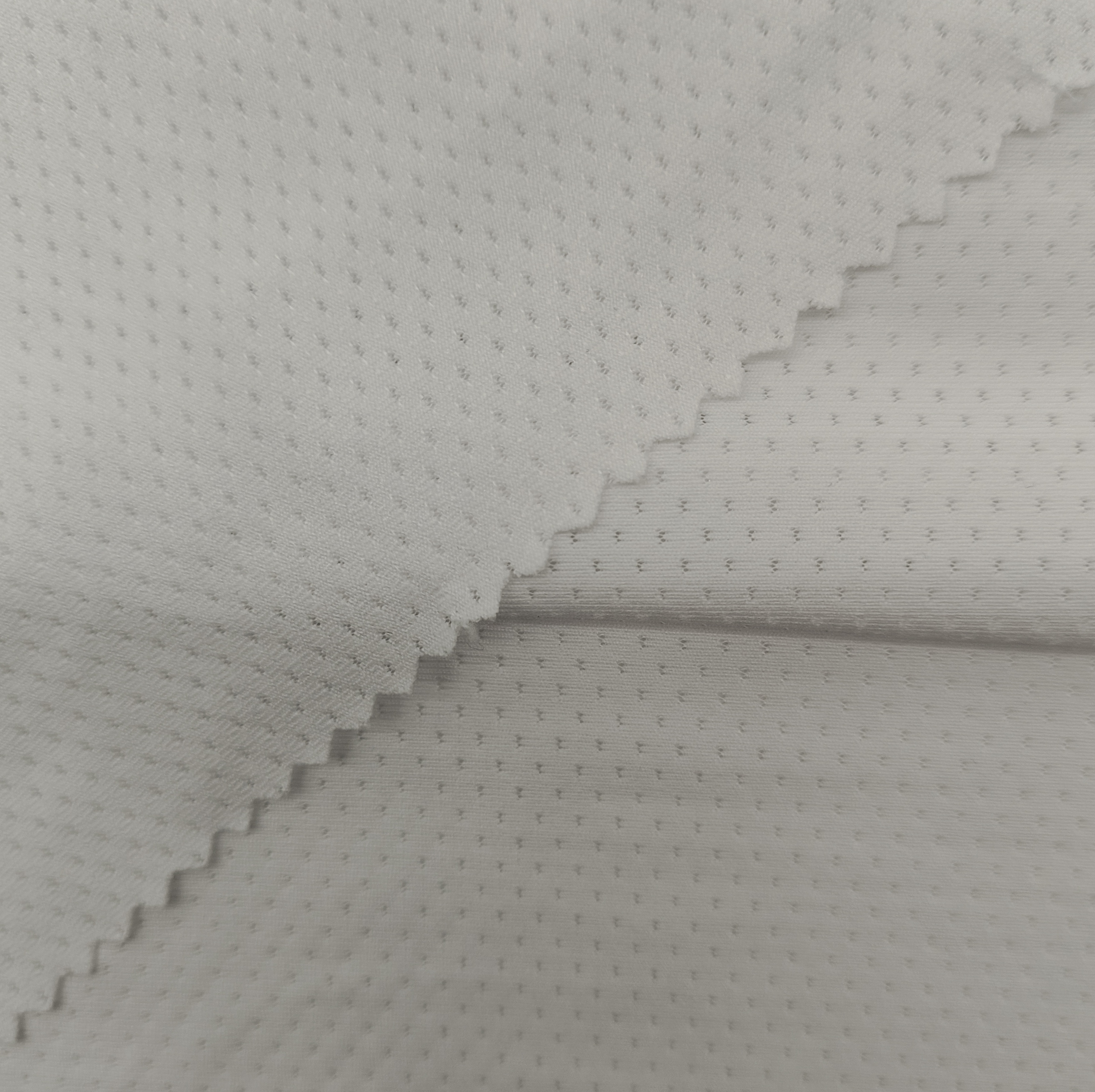 90 Polyester 10% Spandex 180GSM Spider Mesh Fabric White Sublimation