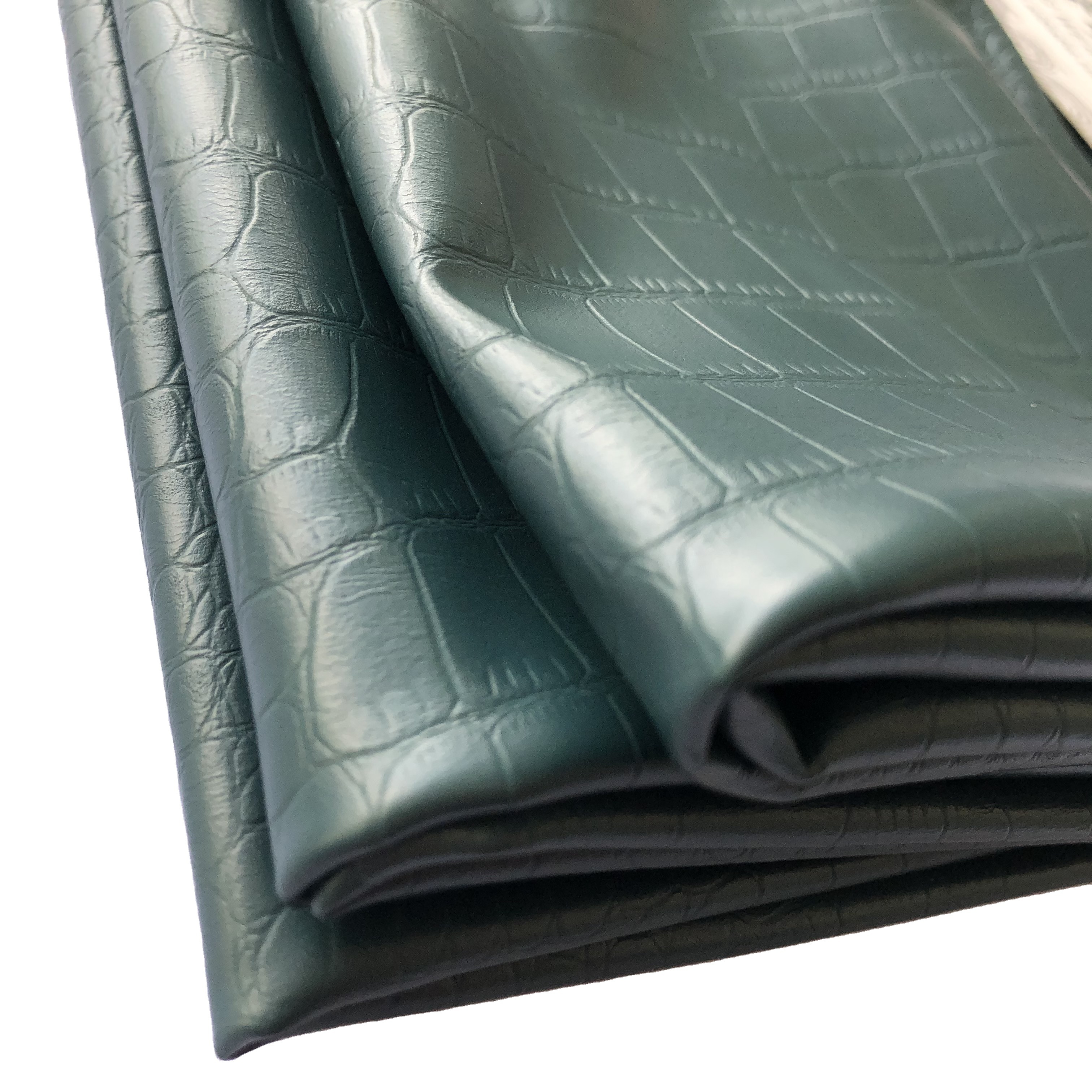 Stock leather fabric PU leather embossed crocodile pattern flat backrest soft leather