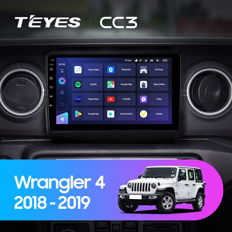 TEYES CC3L CC3 2K For Jeep Wrangler 4 JL 2018 - 2019 Car Radio Multimedia Video Player Navigation stereo GPS Android 10 2din dvd