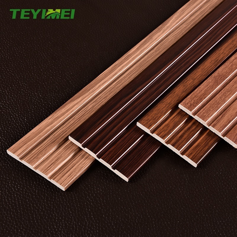 Interior Waterproof PVC Foam Window Trim With Wood Color