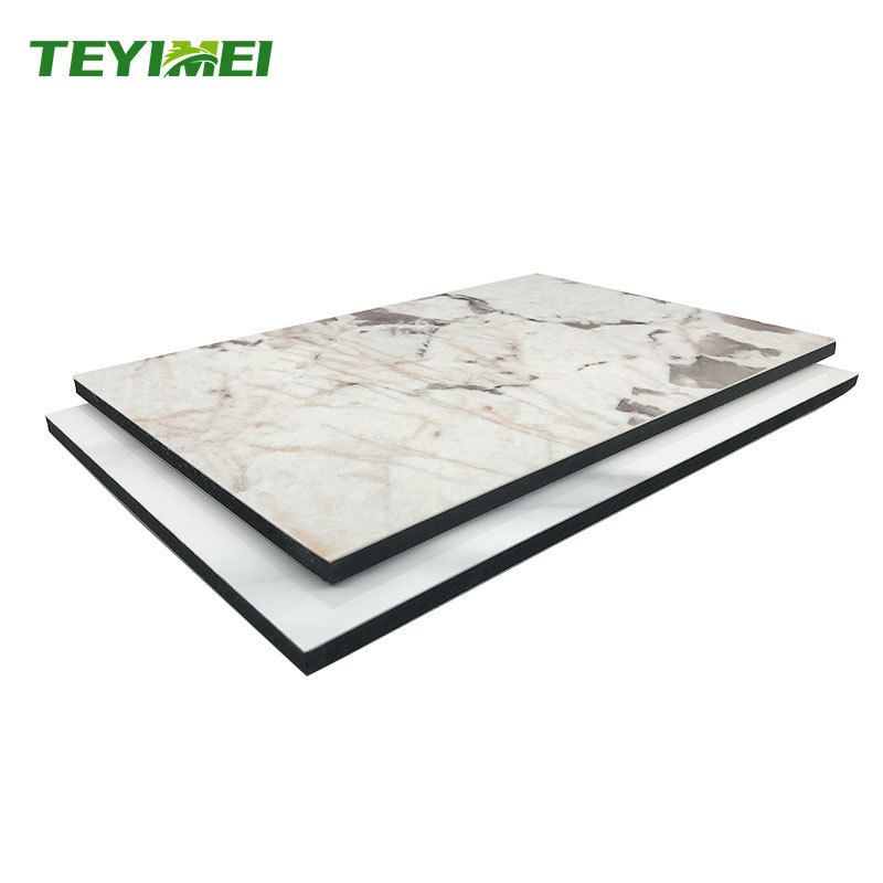 China Wholesale Carbon Pvc 4mm 8mm Wood Wall Cladding Tv Background  Marble Color Wall Panel Tile