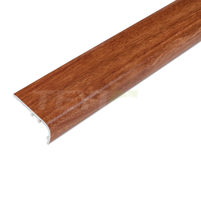 Wood Grain Waterproof Flush Stair Board Step Edge PVC Step Stairs Nosing