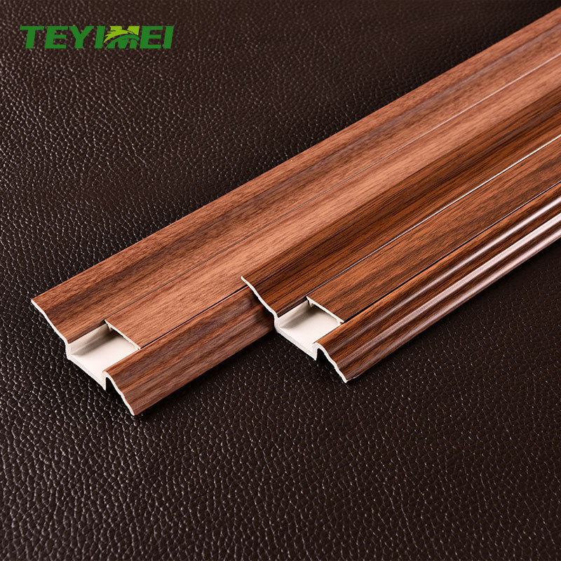 Wpc Floor Skirting Modern Style Baseboard Rubber Skirting Board Covers With Clip Railing