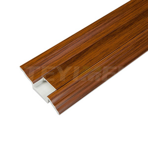 Wpc Floor Skirting Modern Style Baseboard Rubber Skirting Board Covers With Clip Railing