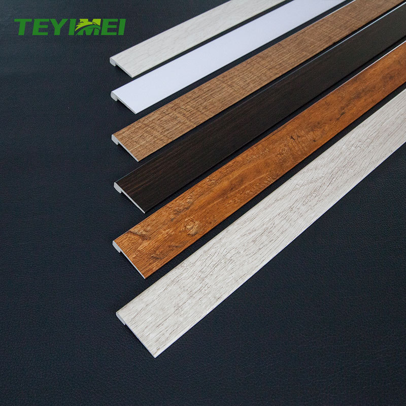 Wood Grain PVC Flooring Endcap Profile Laminate Flooring Edge Strip