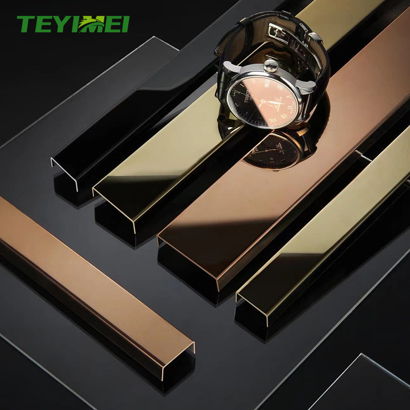 TEYIMEI Foshan C Tile Trim Metal U Shape Trim Strips Aluminum Metal U Trim Molding Price