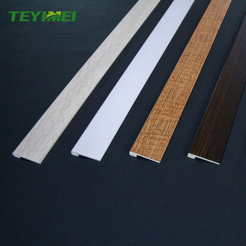 Wood Grain PVC Flooring Endcap Profile Laminate Flooring Edge Strip