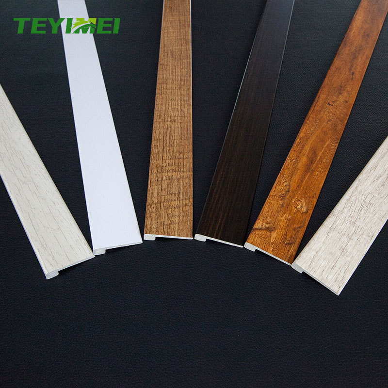 Wood Grain PVC Flooring Endcap Profile Laminate Flooring Edge Strip