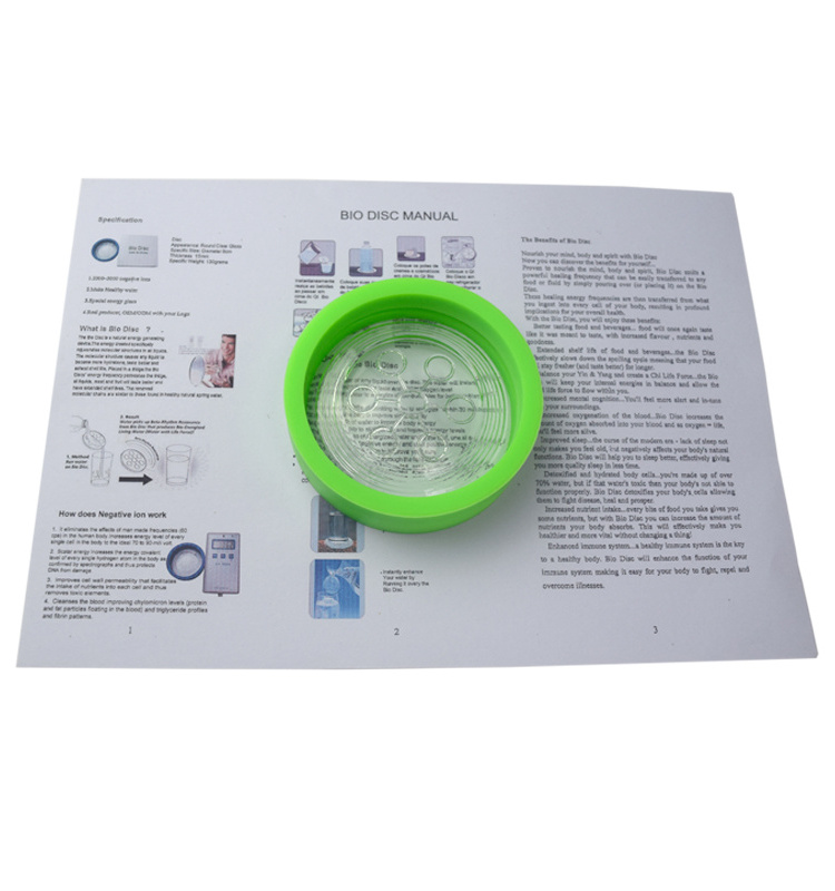 New Design Scalar Energy Bio Disc 2 with Multiple Colors Rubber Protection Ring Alpha Spin Bio Disc For Drinking Water