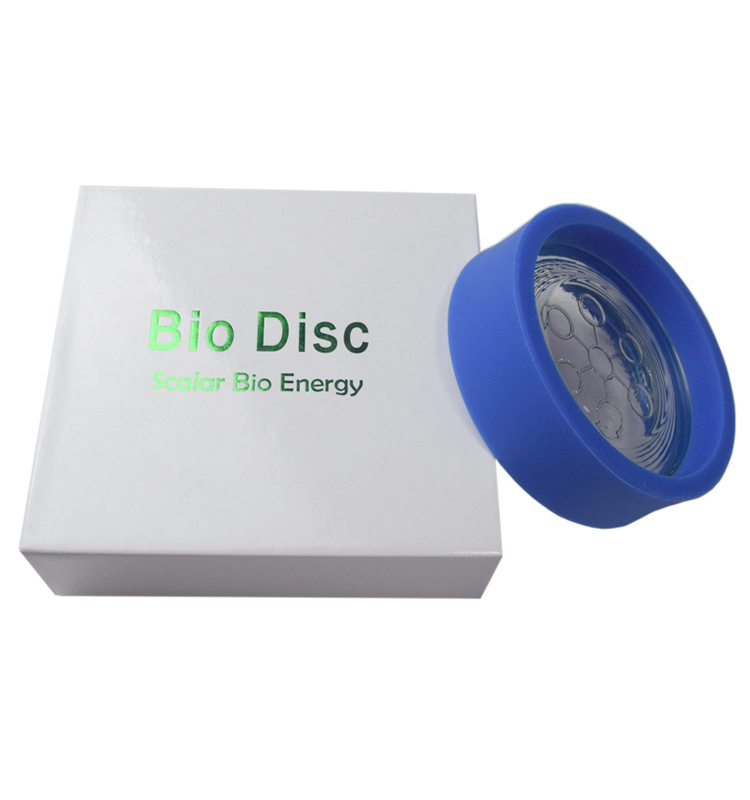 OEM Clear round Glass  Bio Disc 2 Energy Bio Glass Alpha Spin With High Negative Ion Bio Disc 4  For Health