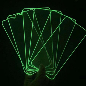 Customize cell phone glass night lighting full glue tempered luminous screen protector For iPhone 12 13 14plus 15 Pro max