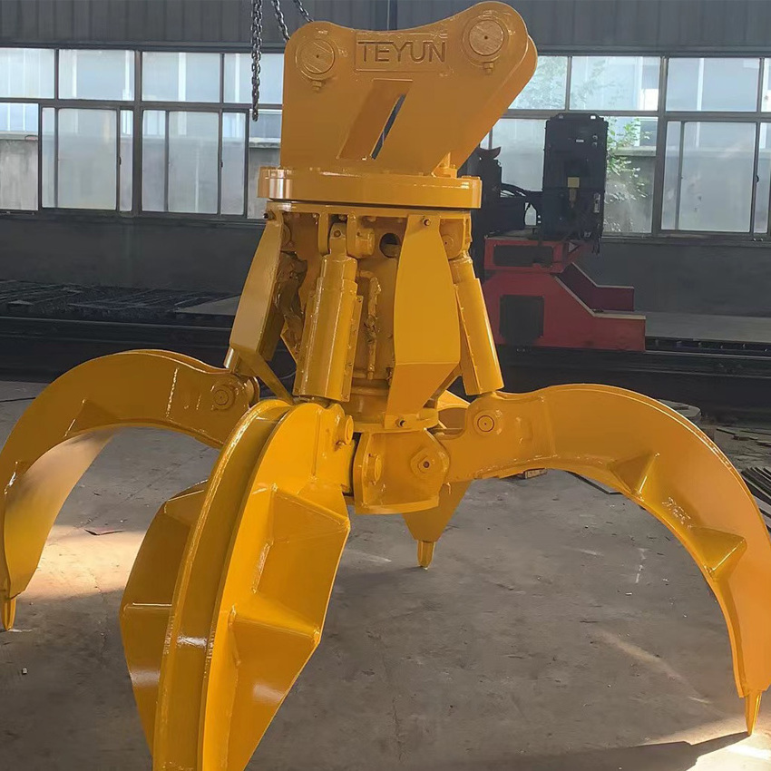 For 20-30ton Hydraulic Orange Peel Grab Hydraulic Rotation Excavator Grapple Buckets scrap grab