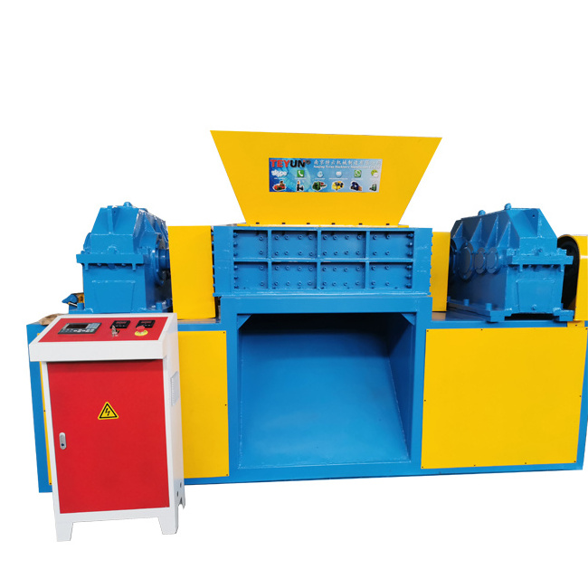 Good quality single shredder machine for shredding scrap tires plastic aluminum cans wood